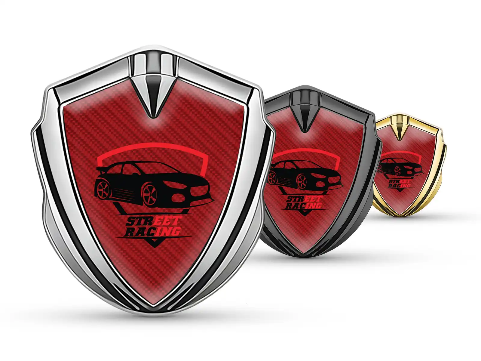Insigne Auto-Adhésif Max Design Acier Inox